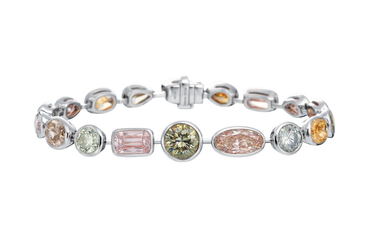 Fancy Shape Bezel-Set Bracelet