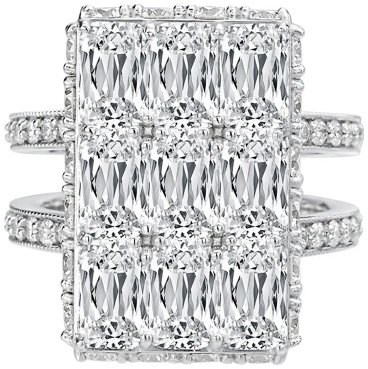 ASHOKA Adorned Split Shank Ring R6503