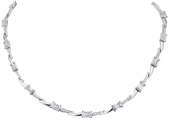 ASHOKA Pave Line Necklace N1636
