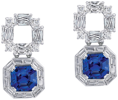 ASHOKA Sapphire Cube Earrings E3385