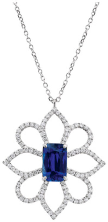 ASHOKA Sapphire Lotus Pendant PD1172