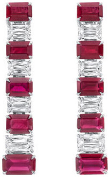 Ashoka and ruby chandelier earrings e3392