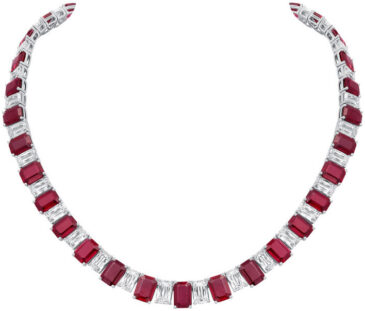 Ashoka and ruby necklace n1643