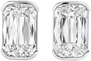 Ashoka half bezel stud earrings s1756