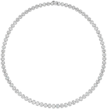 Ashoka line bezel set necklace n1760