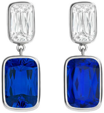 Ashoka sapphire bezel set drop earrings e3545