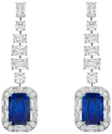 Ashoka sapphire chandelier earrings e3504