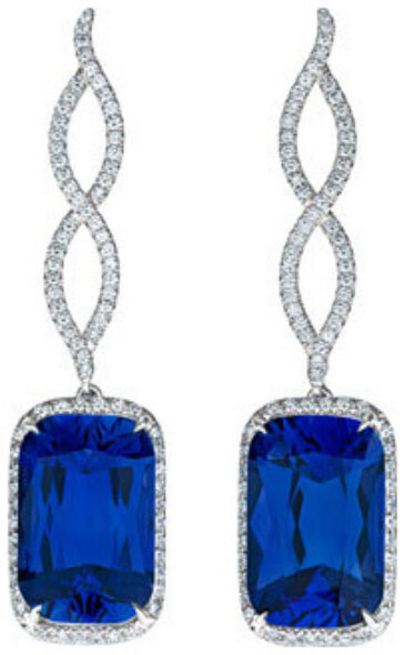 Ashoka sapphire flame earrings e3091
