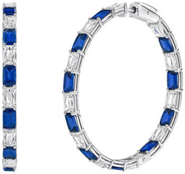 Ashoka sapphire large hoop earrings e3558