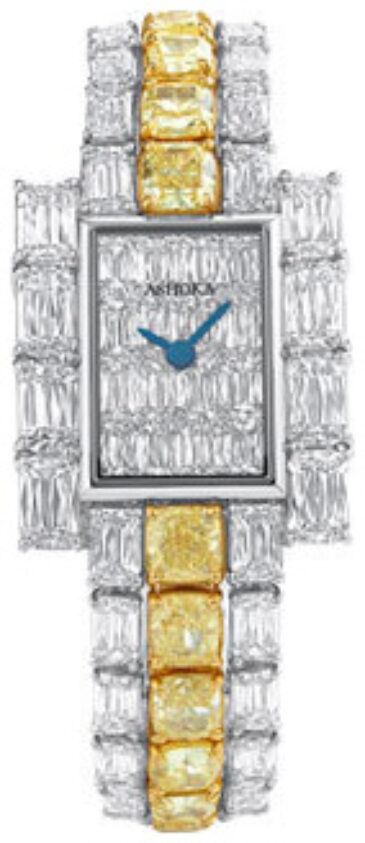 Fancy yellow cushion and ashoka watch wt0105