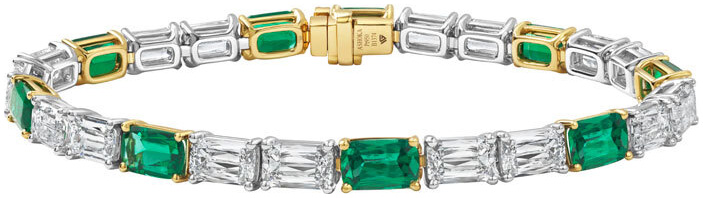 Ashoka and emerald line bracelet b1374 v2