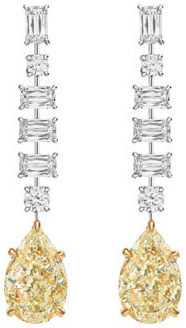 Ashoka and pear shape chandelier earrings e3483