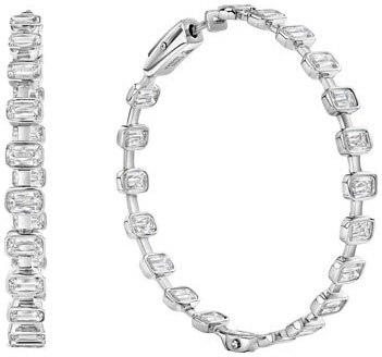 Ashoka bezel hoop earrings e3564