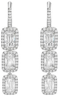 Ashoka datia 3 stone drop earrings e3487