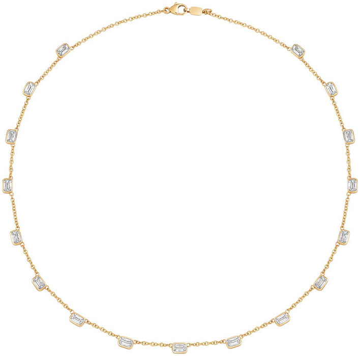 Ashoka diamond by the yard necklace n1773