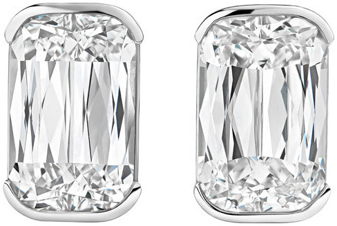 Ashoka half bezel stud earrings s1756