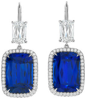 Ashoka sapphire dormeuse drop earrings e3495