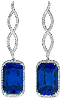 Ashoka sapphire flame earrings e3091