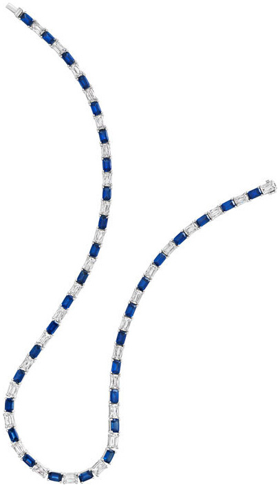 Ashoka sapphire infinity necklace n1772