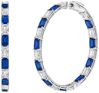 Ashoka sapphire large hoop earrings e3558