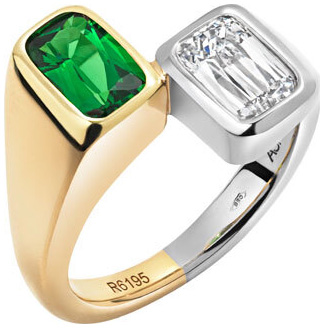 Ashoka tsavorite bypass ring r6195