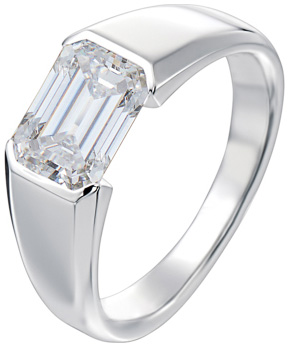 Emerald Cut Mens Ring R6296