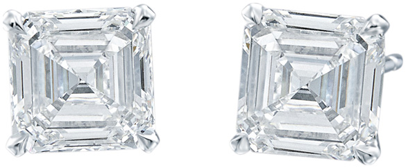 Emerald Cut Stud Earrings S1624