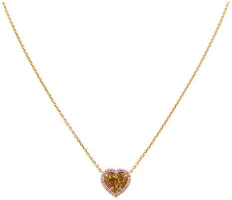 Fancy Color Heart Pendant PD637