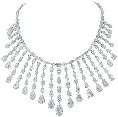 Fancy Shape Glitter Necklace N1450