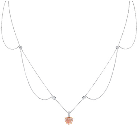 Heart Shape Pendant on Scalloped Chain PD1050 P