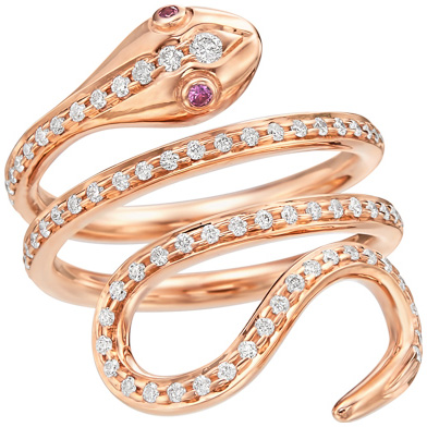 Micropave Snake Ring