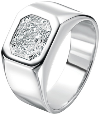 Radiant Sideways Bezel Set Mens Ring R6306
