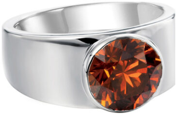 Brilliant Fancy Color Bezel Set Mens Ring R6297