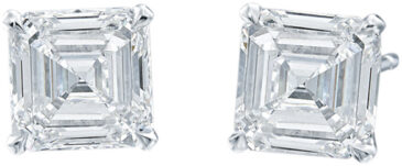 Emerald Cut Stud Earrings S1624
