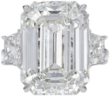 Emerald Cut Trilogy Ring R6246