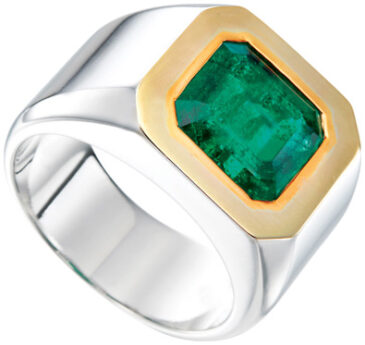 Emerald Mens Ring R6318
