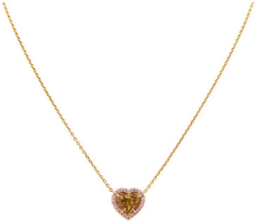 Fancy Color Heart Pendant PD637