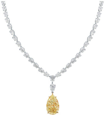Fancy Color Pear Shape Pendant PD1147