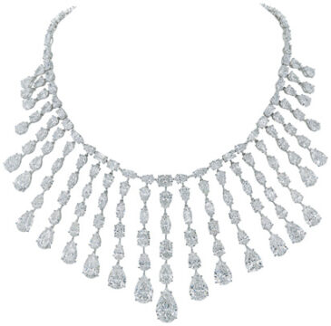 Fancy Shape Glitter Necklace N1450