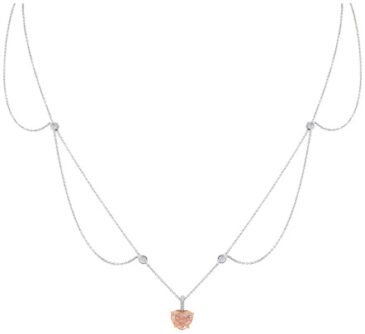 Heart Shape Pendant on Scalloped Chain PD1050 P