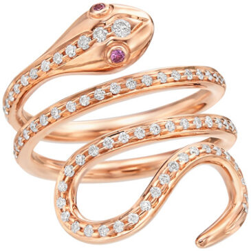 Micropave Snake Ring
