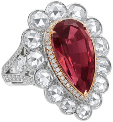 Pear Shape and Rosecut Ring R4867
