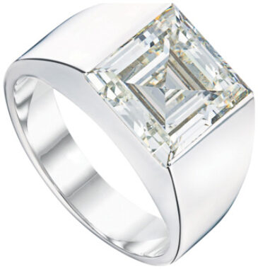 Square Emerald Cut Mens Ring R6311