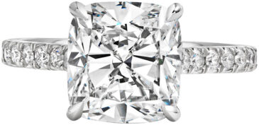 Cushion micropave ring r6645