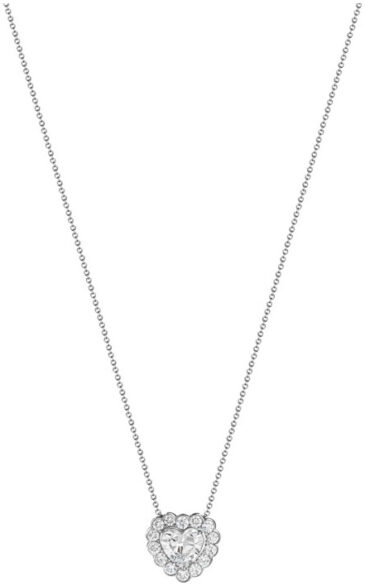 Heart shape pave pendant necklace pd1239