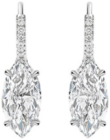 Marquise melee wire drop earrings e3482