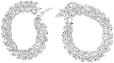 Marquise swirl ii hoop earrings e3455 nr