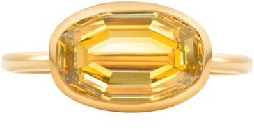 Oval bezel set ring r6641