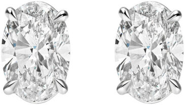 Oval stud earrings s1693