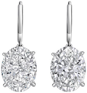 Oval swing drop earrings e3579